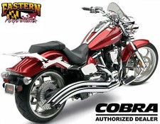 Cobra 2225 Chrome Speedster Swept Exhaust Pipes Yamaha Raider XV1900C 08-16 picture