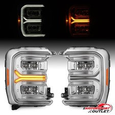 Fit 23-26 Ford Super Duty NOVA-Series LED Projector Headlights Chrome picture