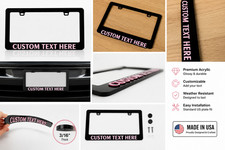 Custom License Plate Frame / Personalized Acrylic Frame / 3D Rsised Text picture
