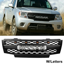 Grille for 2009-2016 Nissan Frontier Grill w/LED Lights and Emblem Matte Black picture