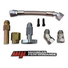 New Detroit Series 60 14L Turbo Drain Line Kit | SS Braided Michigan Performance picture