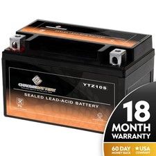 Chrome YTZ10S-BS High Performance Maintenance Free Sealed AGM Motorcycle Battery picture