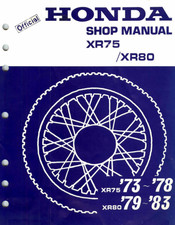 OEM Honda 1973 - 1978 XR75 1979 - 1983 XR80 SERVICE SHOP REPAIR MANUAL picture