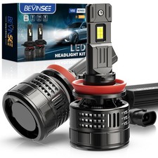 Bevinsee 2X H11 H8 H9 LED Headlight Bulbs Fog Light 150W 40000LM White Brighter picture
