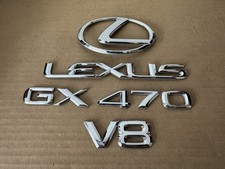 FREE SHIPPING OEM 2003-2009 LEXUS GX470 V8 REAR EMBLEM BADGE Set picture