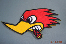 Thrush Bird/Woodpecker  - Embroidered Iron-On Cut-Out Patch 4.5