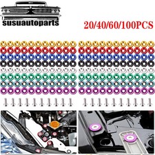 20/40/100 PCS JDM Billet Aluminum Fender Bumper Washer Bolt Engine Bay Dress Up picture