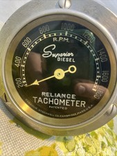 RELIANCE TACHOMETER BARBOUR STOCKWELL CO 1800RPM Superior Diesel OEM Vintage picture