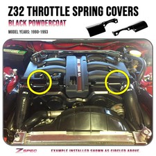 ZSPEC Black Throttle Spring Covers for '90-'93 Nissan Z32 300zx Early Plenum picture