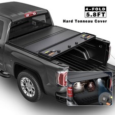 5.7/5.8FT 4-Fold Hard Tonneau Cover For 2009-2026 Ram 1500 Truck Bed w/ LED Lamp picture