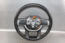 19-24 Ram 2500 Black Leather Driver Column Steering Wheel Heated w/ Switches OEM picture