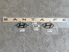 Genuine OEM Matte Black Emblem Badge 4pc Set for 2024-2025 Hyundai SANTAFE picture