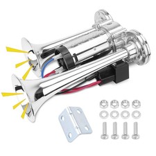 600DB Super Loud Dual Trumpet Air Horn Kit Train Compressor For Truck Boat Car picture