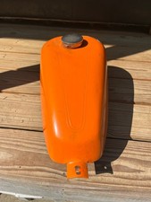 Vintage 1970s GME Chopper Gas Tank Orange Teardrop Dual Petcock picture