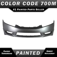NEW Painted *NH700M Silver* Front Bumper Cover Fascia for 2009-2011 Honda Civic picture