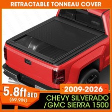 5.8ft Retractable Tonneau Cover for 2009-2026 Chevy Silverado / GMC Sierra 1500 picture
