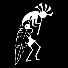 Native American Tribal Art Man Car Truck Window Wall Laptop Vinyl Decal Sticker. picture