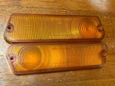 1963 STUDEBKAKER LARK LH RH AMBER DIRECTIONAL PARK LIGHT LENS PAIR OEM 63 DPA picture