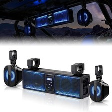 KEMIMOTO 2.1CH UTV Sound Bar System 17 Inch RGB Soundbar for Polaris RZR Can-Am picture