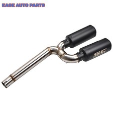 51MM Tips For Yamaha FZ6 FZ6N FZ6S 2004-2011 Black Exhaust Muffler Mid Link Pipe picture