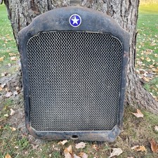 1924 STAR DURANT MOTORS GRILL RADIATOR W/BADGE EMBLEM ORNAMENT ORIGINAL picture