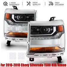 Headlights For Chevy Silverado 1500 2016-2018 HID/Xenon w/ LED Right+Left Side picture