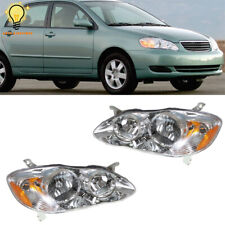 For 2003 2004-2008 Toyota Corolla Left & Right Pair Headlights Lamps Clear Lens picture