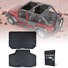 Xprite 2PCS Sun Shade Mesh Rooftop Cover Car Door for 2007-2018 Jeep Wrangler JK picture