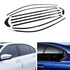 For 2019-2025 BMW 3 Series G20 10PCS Black Car Window Trim Strip Cover Sticker picture