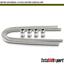 6x Universal 44 In Stainless Steel Heater Hose Kit with 4 Polished Aluminum Caps picture