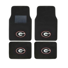 New 4pcs NCAA Georgia Bulldogs Car Truck Front Rear Carpet Floor Mats Set picture