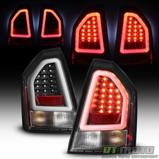Black 2005-2007 Chrysler 300C SRT Lumileds LED Pyro Tube Tail Lights Brake Lamps picture