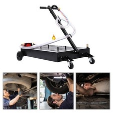 15 Gallon Oil Drain Tank Oil Drain Pan Large Capacity Oil Change Pan?Dolly +Pump picture