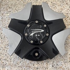 Platinum Wheels 89-9416 724C12 S1103-05 Black and Chrome Center Cap picture