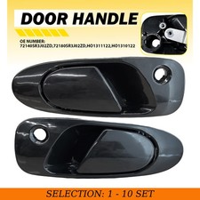 2-20X Fit Honda Civic 1992-1995 Left&Right Door Pull Handle Exterior Black Front picture