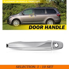 Fit Toyota Sienna 2011-2016 1-10 Chrome Exterior Door Pull Handle Bar Front Left picture