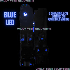 03-06 Silverado Sierra Single Cab Front Window Switch Set BLUE LED Power Fold picture