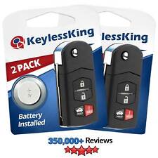 2x Replacement Remote Keyless Entry Flip Car Key Fob for 2005-2008 Mazda 6 RX-8 picture