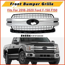 UX- INGOT SILVER &BLACK FRONT BUMPER GRILLE For Ford F150 F-150 LARIAT 2018-2020 picture