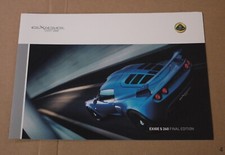 2011 Lotus Exige S 260 Final Edition Original Car Sales Brochure 4 Page Foldout picture