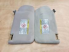 2000-2006 Nissan Sentra Sun Visor Left Right Pair Mirrored Gray Cloth OEM picture