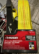 Husky 27 Ft. Heavy Duty Ratchet Tie-Down with Double J Hook 2