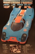 Competition Porsche 917K Original 1980’s Extremely Rare Car Poster Stunning picture