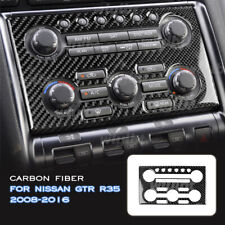 For Nissan GTR R35 08-16 Carbon Fiber Air Conditioning Panel Radio Button Frame picture