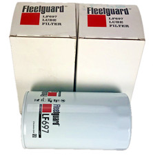 Fleetguard LF697 Cummins Diesel Lube Oil Filter Full Flow Spin-On 2 Pack New picture