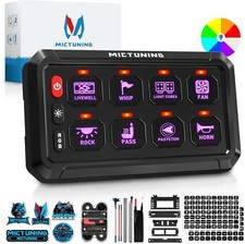 Upgrade RGB 8 Gang Switch Panel LED Touch Switch Led Light Bar Circuit Box+Cover picture