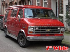 for:1972-1996 Chevy/GMC Full Size Van Stainless Fender Trim Flare Well 4Pc 2