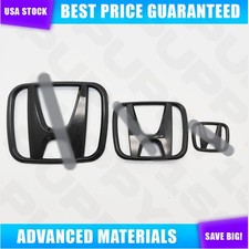 3PCS Gloss Black Emblem Front Rear Steering Badge For Accord Sedan 2018-2022 picture