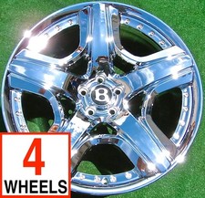4 Chrome Factory Bentley Wheels OEM Mulliner 21 inch Flying Spur Continental GT picture