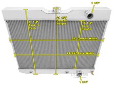 1959-1963 Chevy Impala All Aluminum 3 Row Core KR Champion Radiator picture